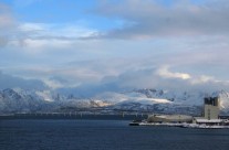 At sea in the Artic Circle, Norway