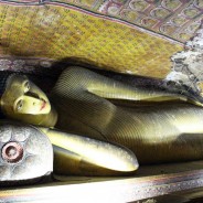 Interior of Buddhist cave temple at Dambulla, SriLanka dating from 1st century BC.