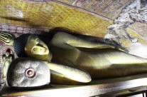 Interior of Buddhist cave temple at Dambulla, SriLanka dating from 1st century BC.