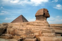 Great Pyramid and Sphinx at Giza