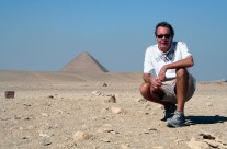 Desert view of the Red Pyramid of Sneferu at Dashur